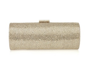 Jimmy Choo tube glitter-twill clutch