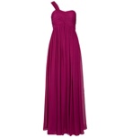 Pleated silk-chiffon gown