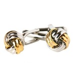 Classic-Two-Tone-Silver-Gold-Knot-Cufflinks-