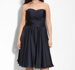 ML Monique Lhuillier Bridesmaids Strapless Chiffon Dress
