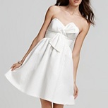 Max & Cleo Strapless Bow Front Dress 