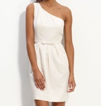 Glint One Shoulder Faille Dress 
