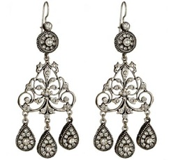 Antiqued Crystal Earrings