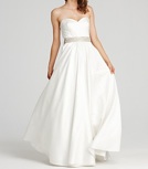 ABS by Allen Schwartz Beaded-Waist Gown