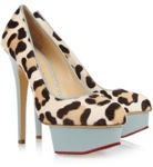 Charlotte Olympia Polly calf hair and leather pumps