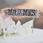 Mr Mrs Cake Topper
