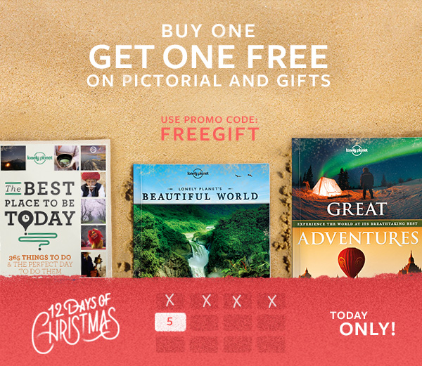 2 for 1 on all Lonely Planet Pictorial and Gifts