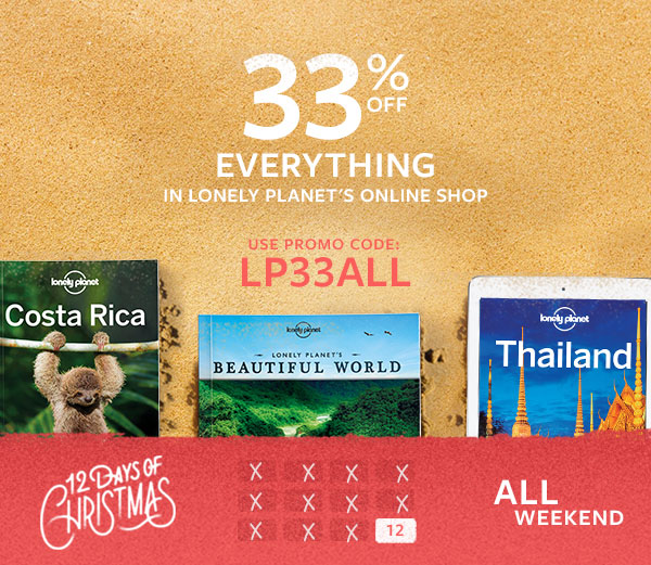 33% off everything in Lonely Planet's online shop