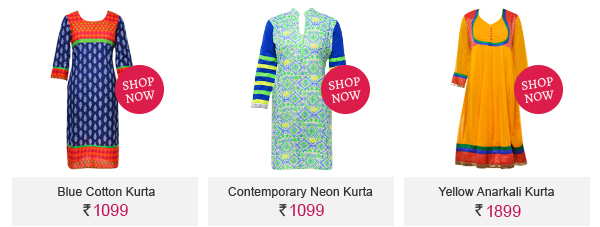 blue cotton kurta contemporary neon kurta yellow anarkali kurta