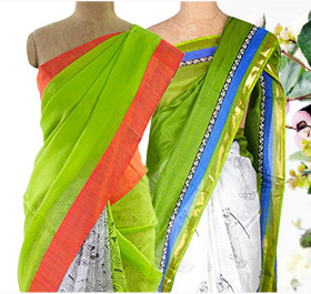 Green sarees online shopping