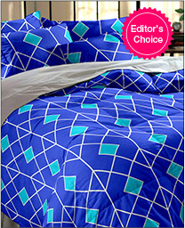 printed cotton double bedsheet set