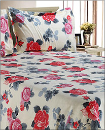 floral print cotton double bed sheet