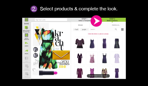 select products and compleate the look