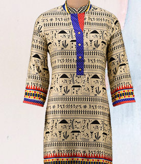 warli print cotton kurta