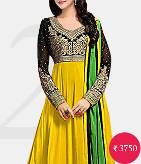 multicolored georgette semi-stitched dress material