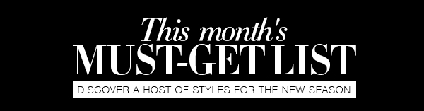 This month's must-get list