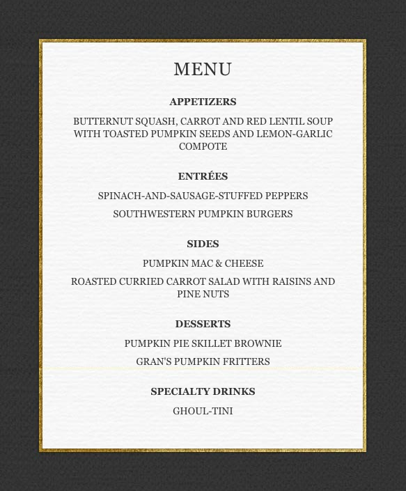 halloween party menus koni polycode co