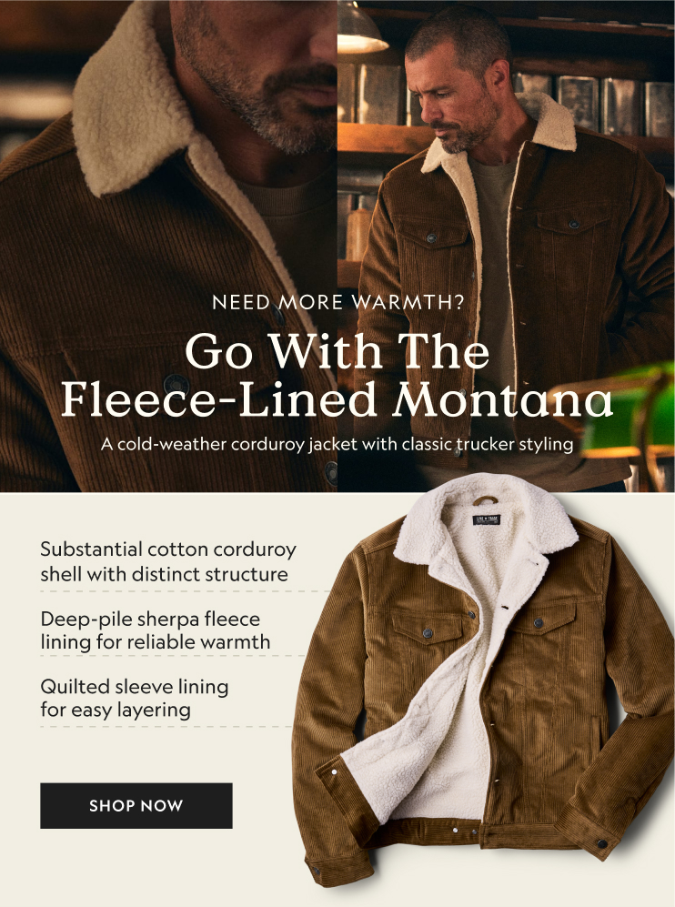 The Montana Fleece-Lined Corduroy Trucker Jacket