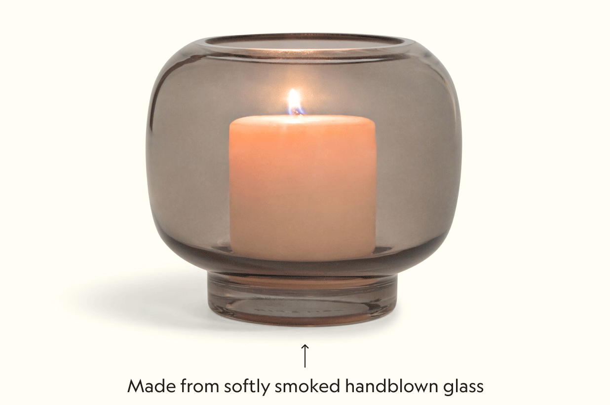 Handblown Glass Hurricane Candle Holder