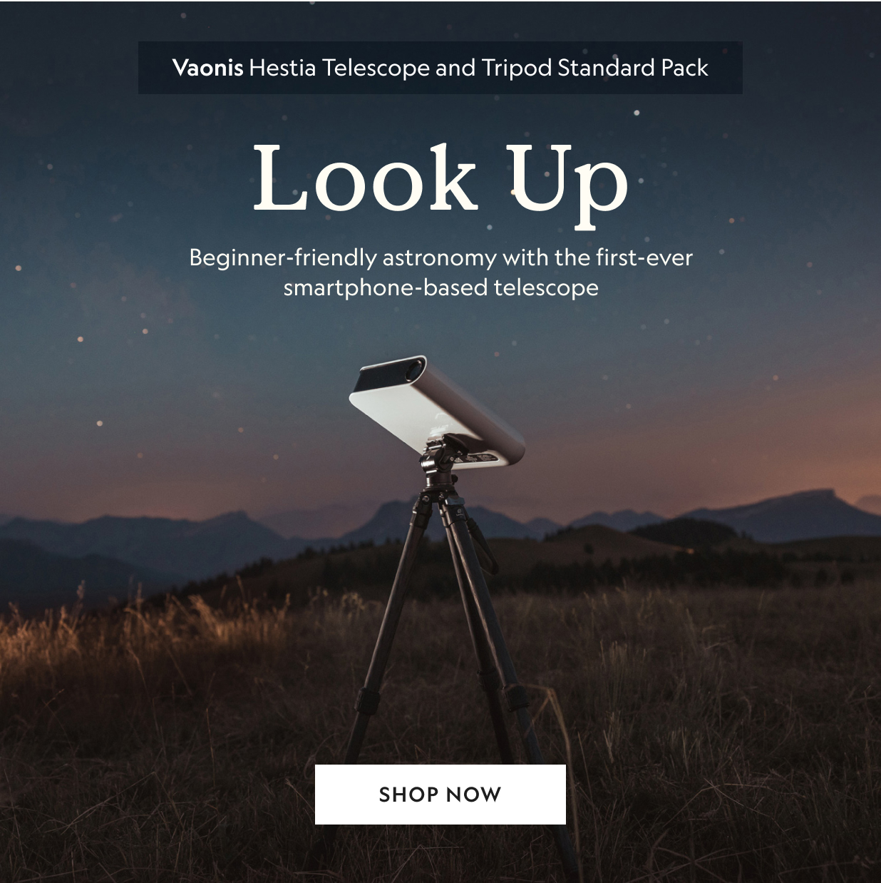 Hestia Telescope and Tripod Standard Pack