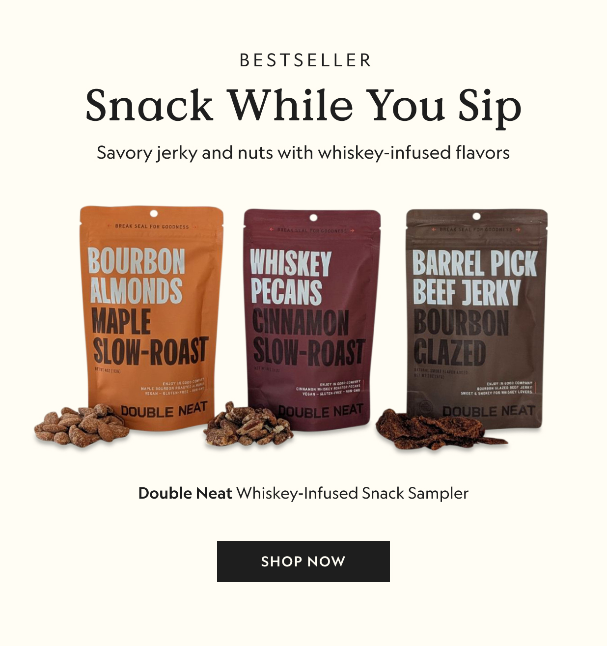 Whiskey-Infused Snack Sampler
