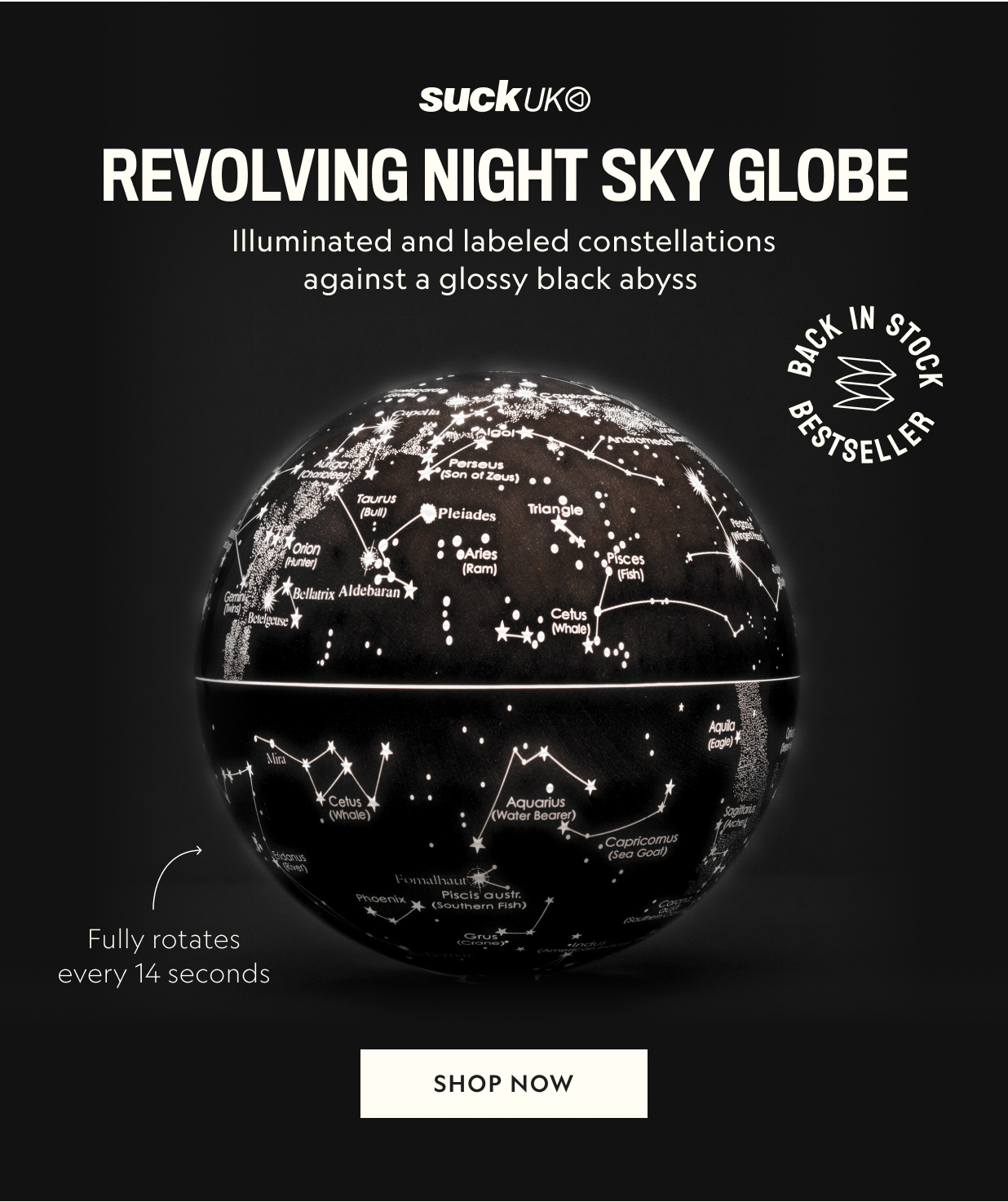 Revolving Night Sky Globe