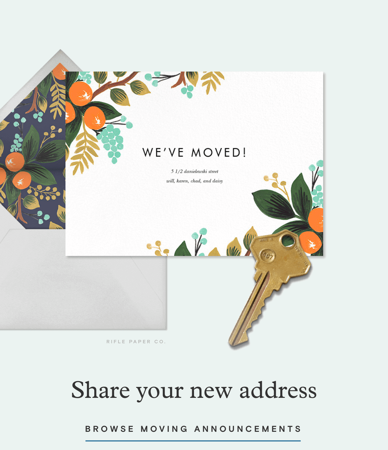 Share your new address