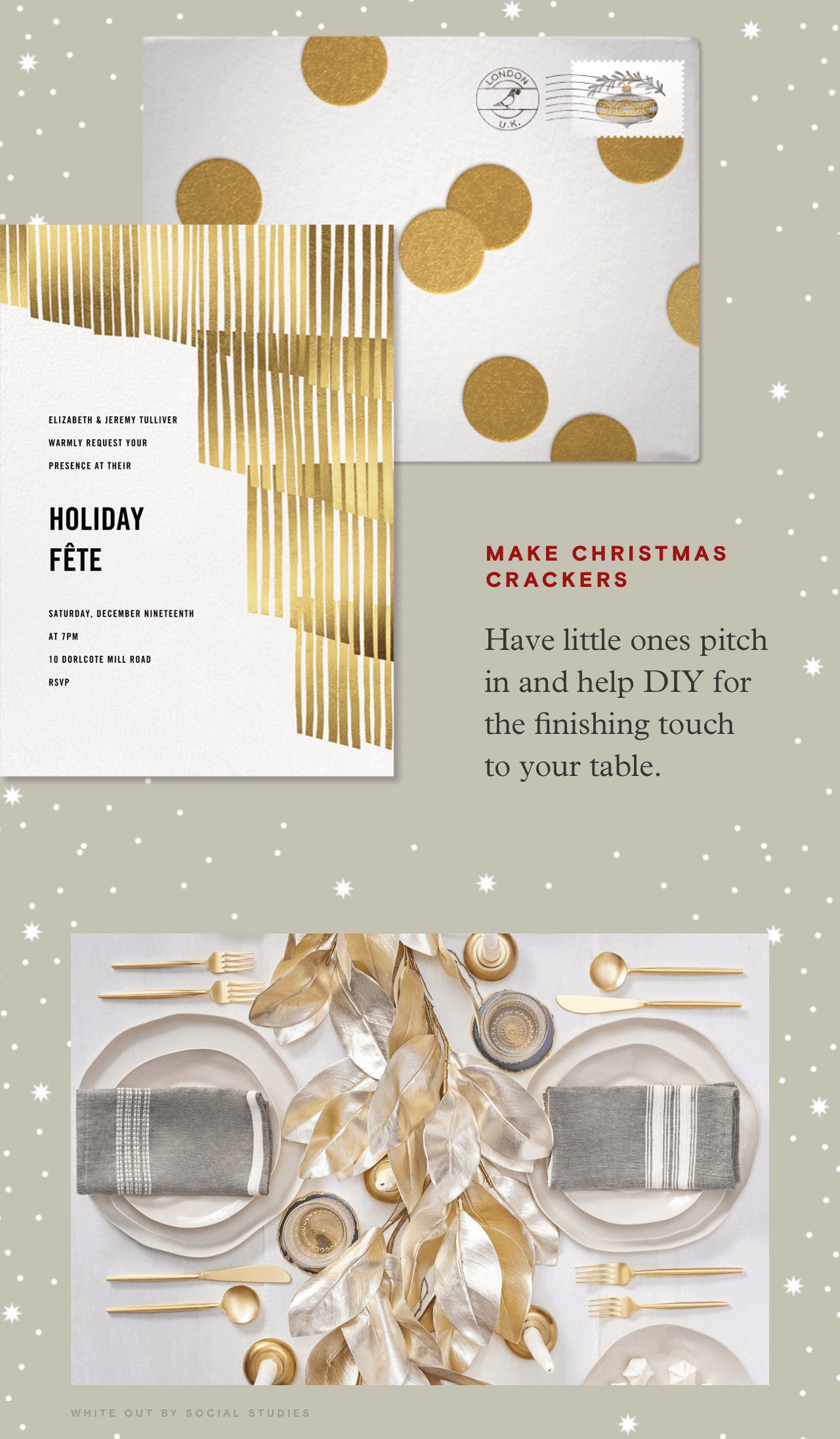 Make Christmas Crackers | Have little ones pitch in and help DIY for the finishing touch to your table.