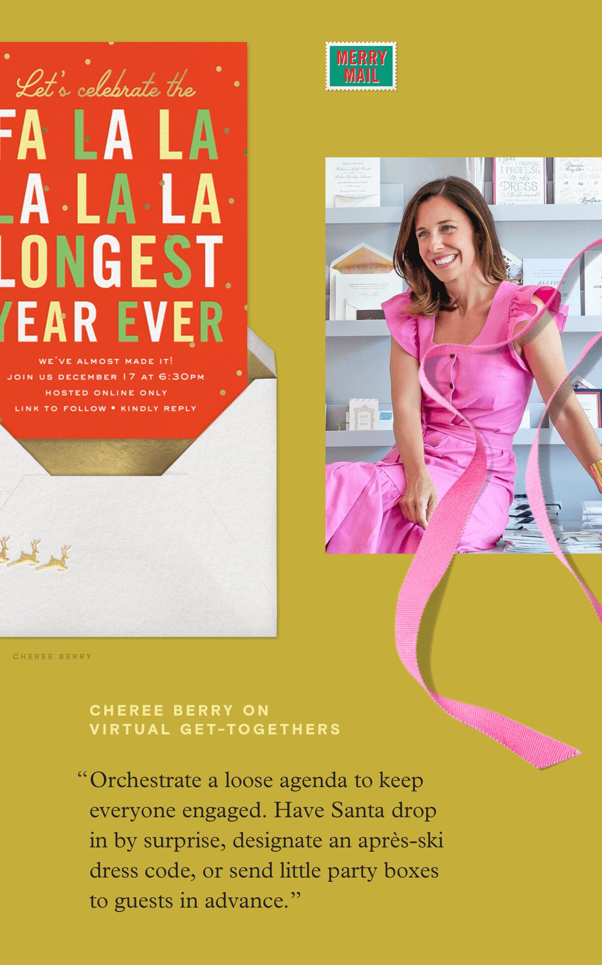 Cheree Berry on Virtual Get-Togethers