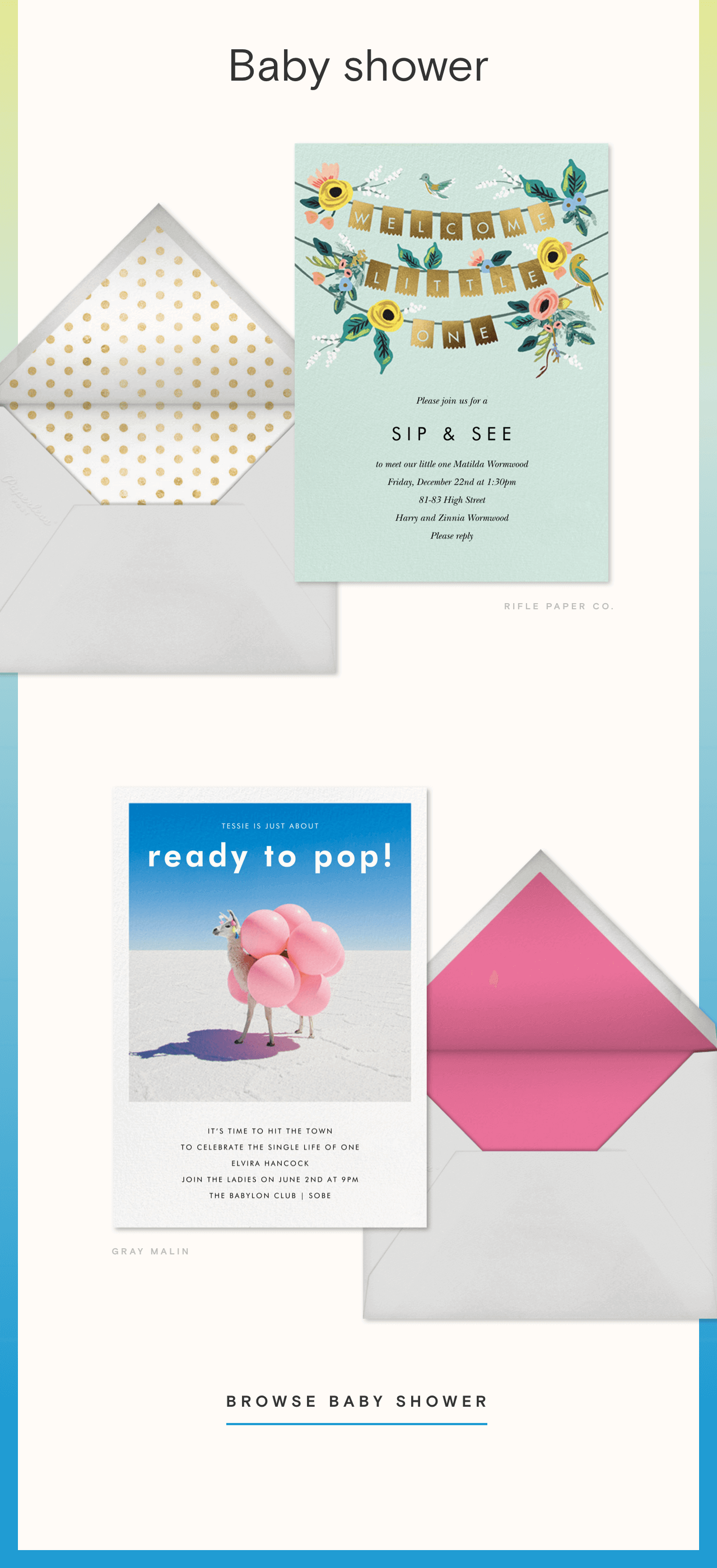 Browse baby shower: 