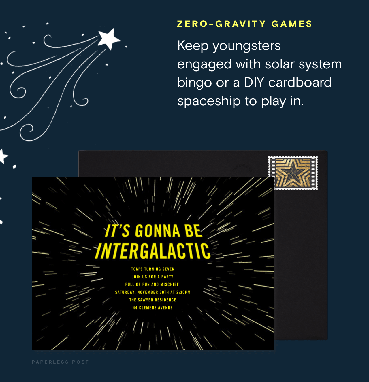 Zero-gravity games: Keep youngsters engaged with solar system bingo or a DIY cardboard spaceship to play in.