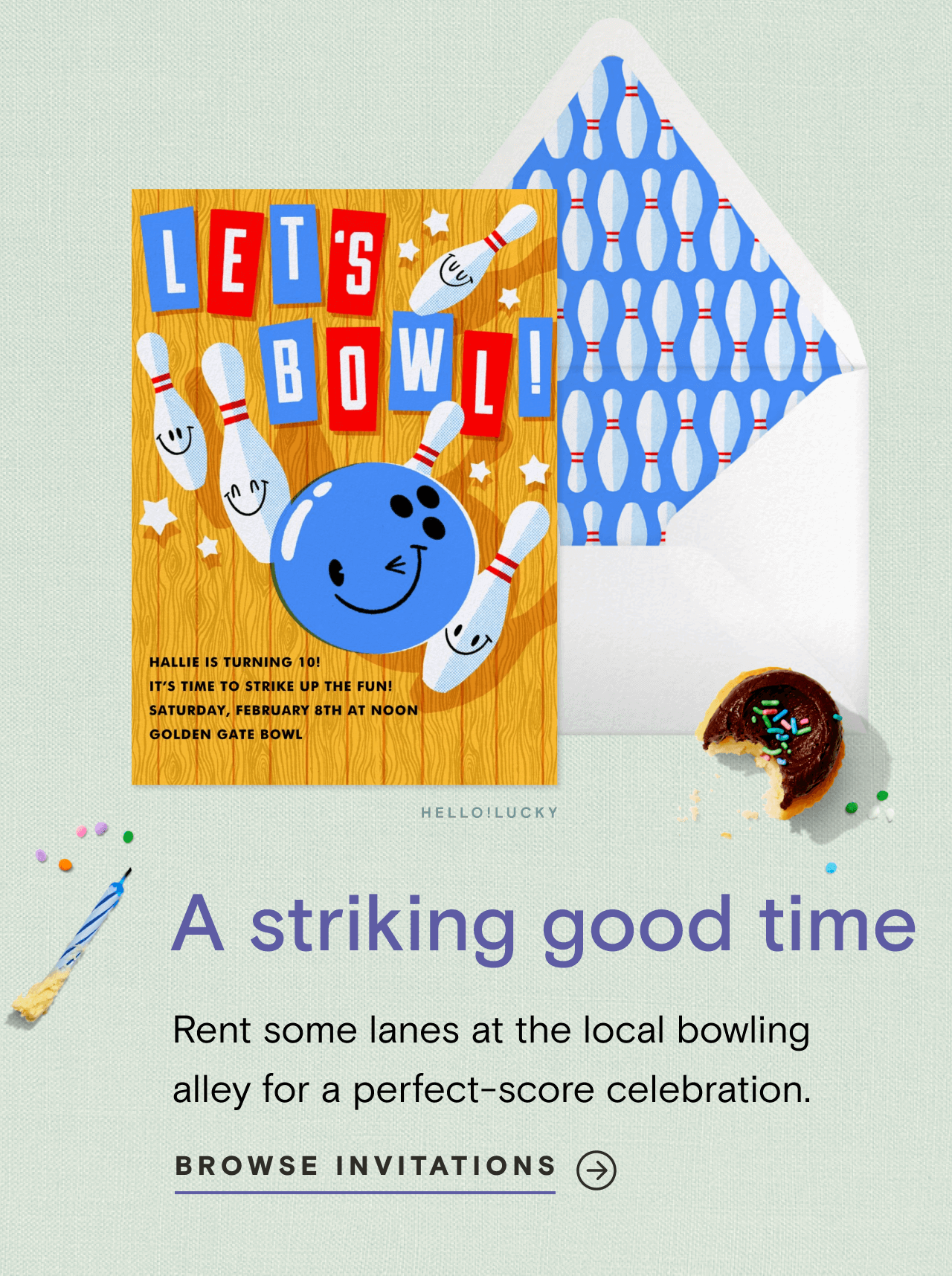 LET'S BOWL!. A striking good time. BROWSE INVITATIONS