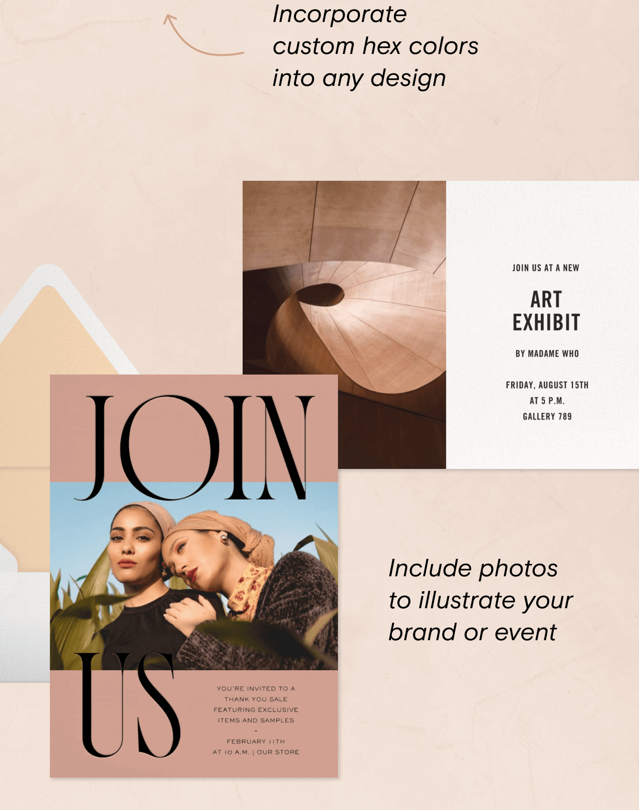 JOIN US. Incorporate custom hex colors into any design