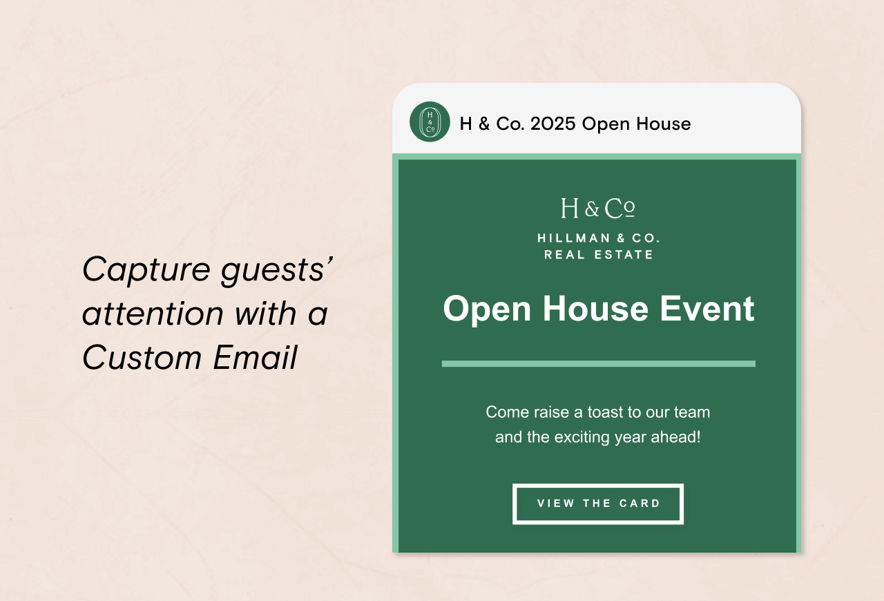 Open House Event. VIEW THE CARD
