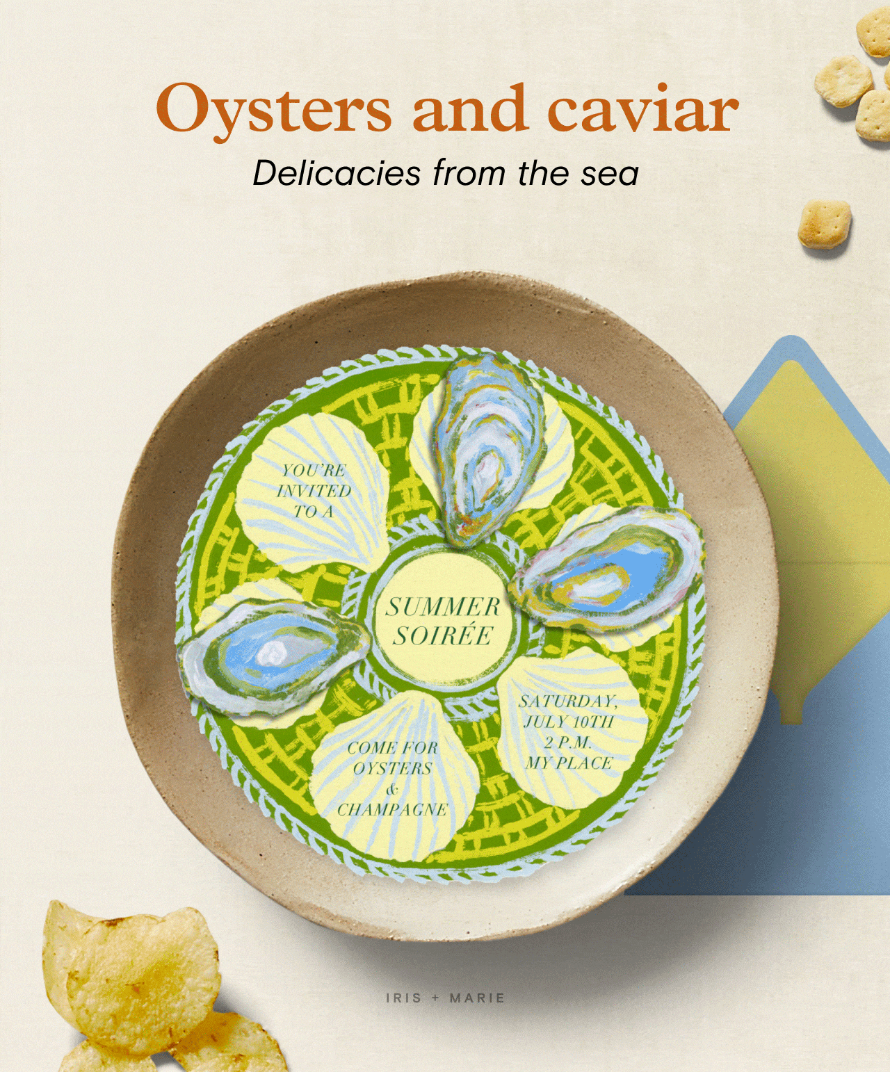 Oysters and caviar. Delicacies from the sea