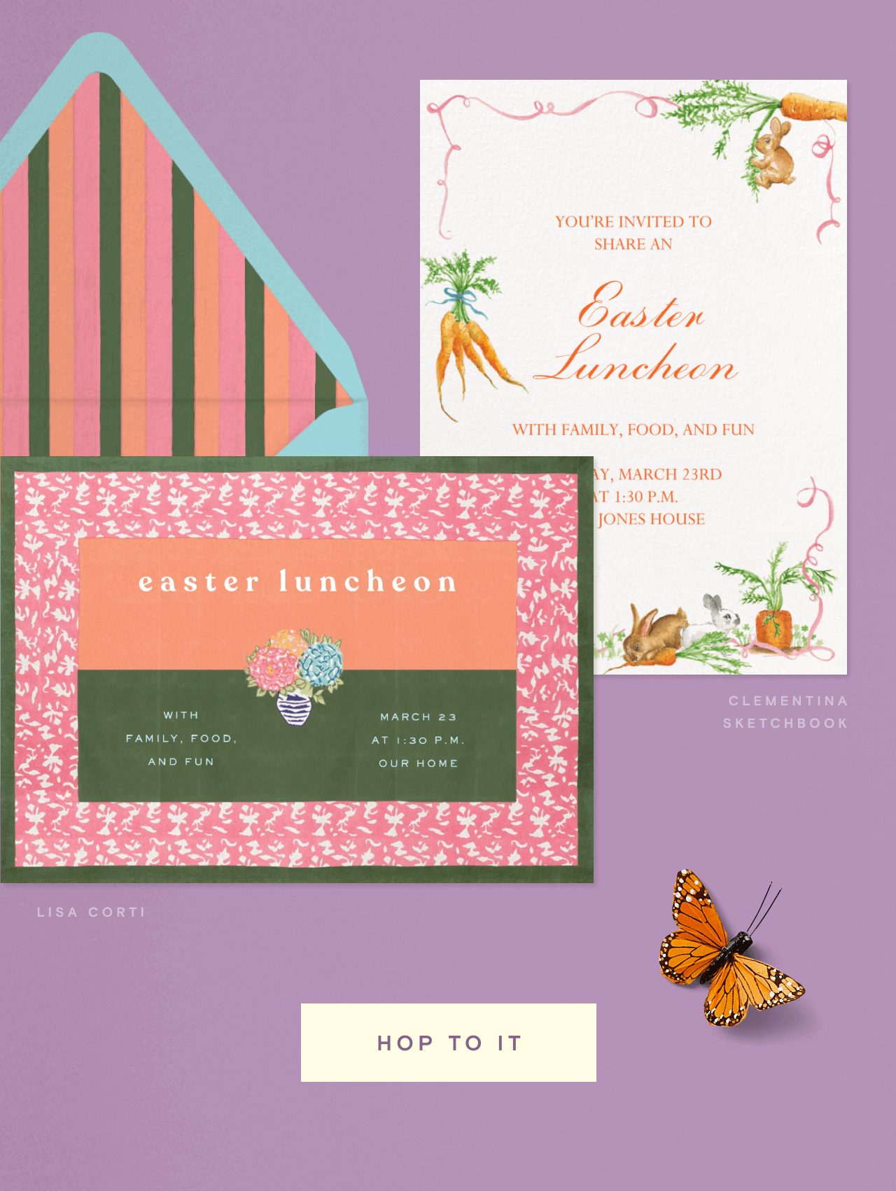 YOURE INVITED TO SHARE AN. Easter Luncheon. HOP TO IT