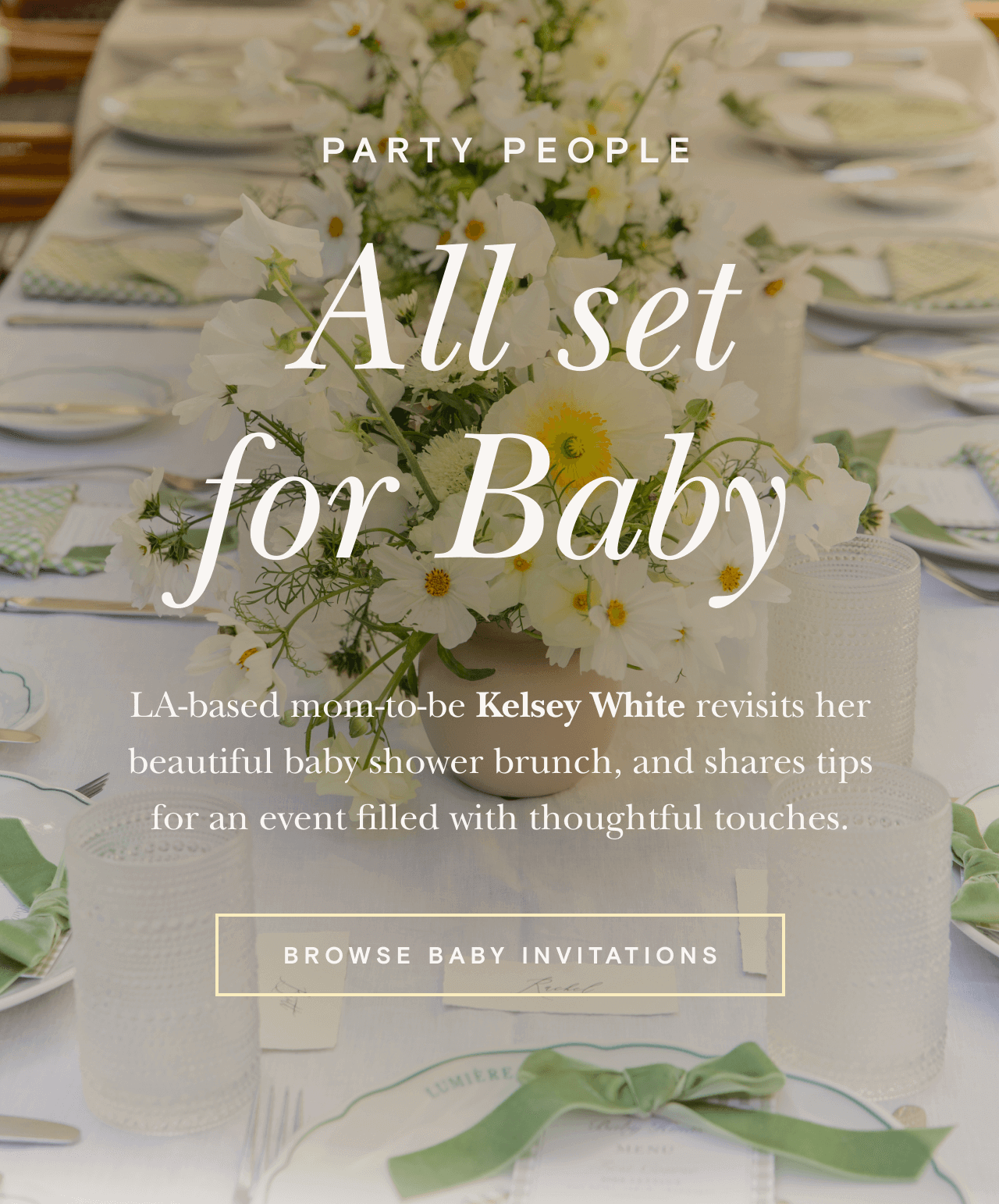 PARTY PEOPLE. All set for Baby. BROWSE BABY INVITATIONS