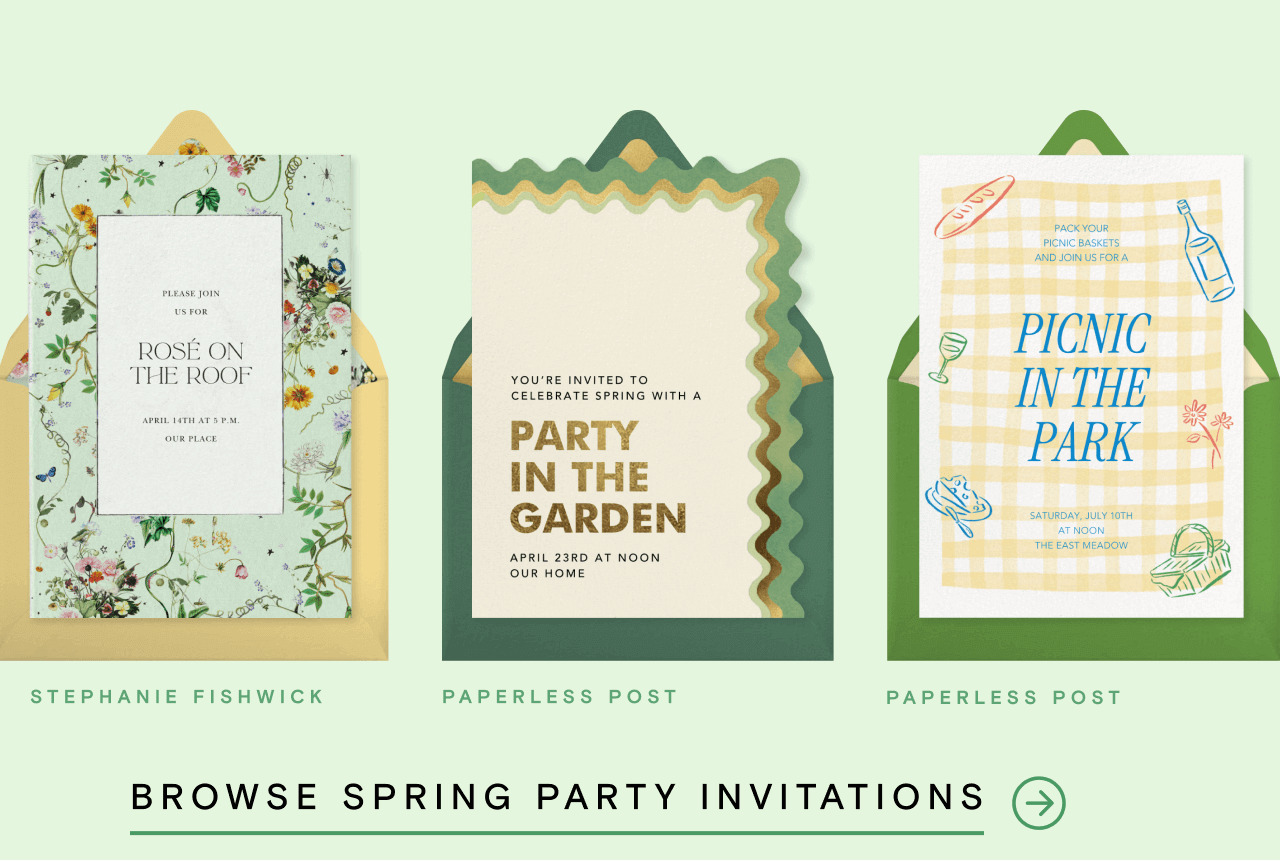 BROWSE SPRING PARTY INVITATIONS