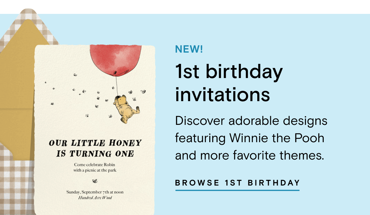 NEW! 1st birthday invitations. BROWSE 1ST BIRTHDAY