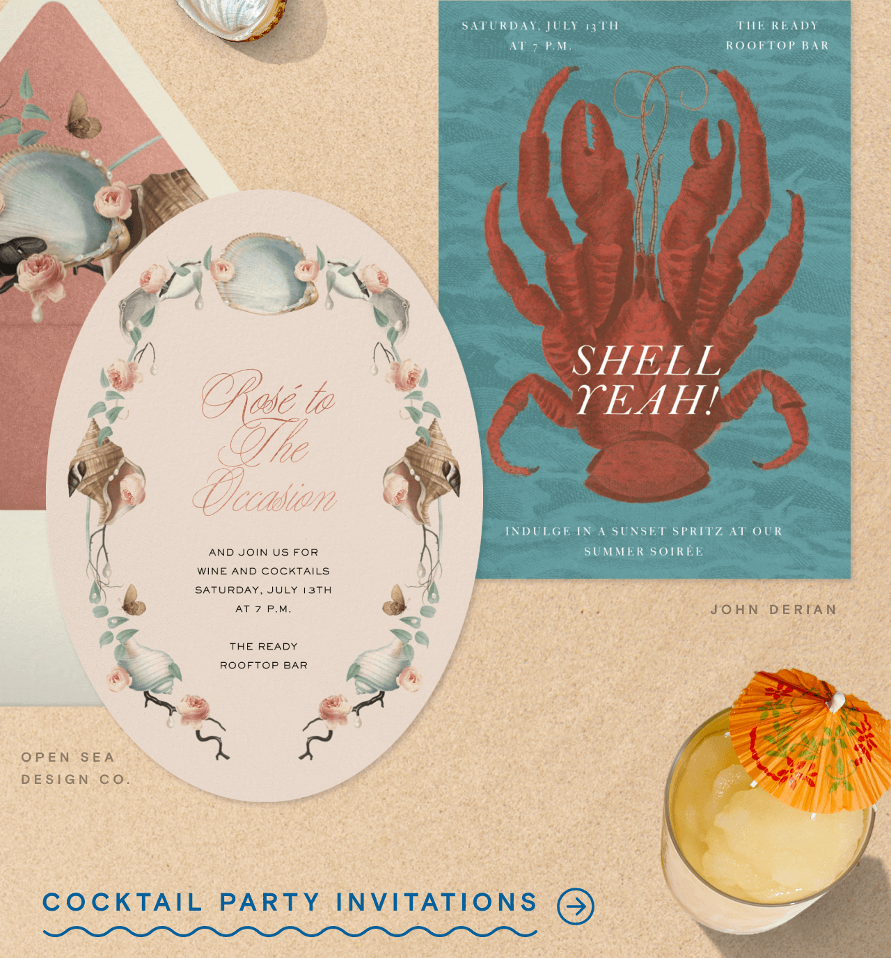 SHELL rEAH. COCKTAIL PARTY INVITATIONS
