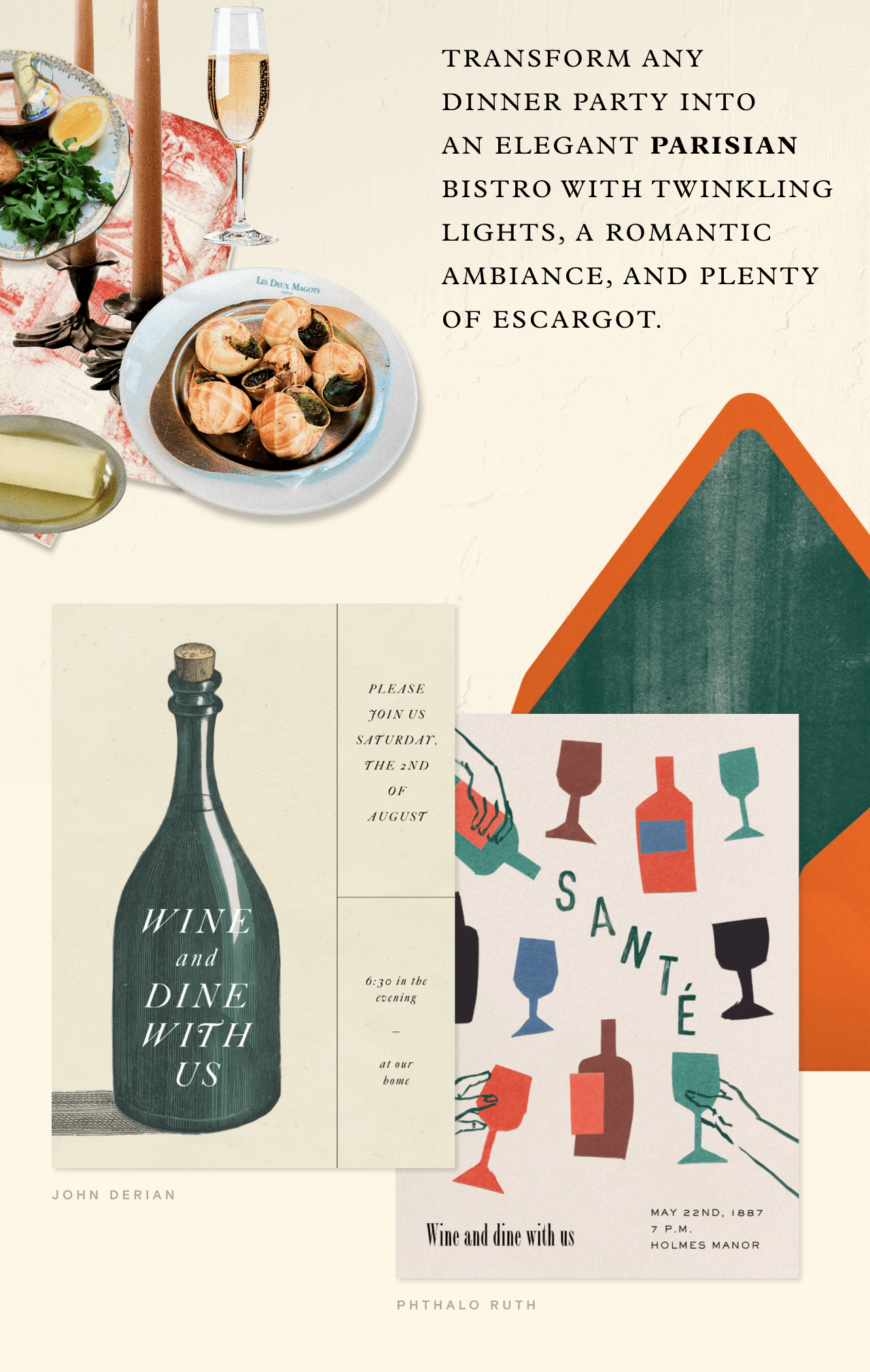 WINE AND DINE WITH US. SANTE