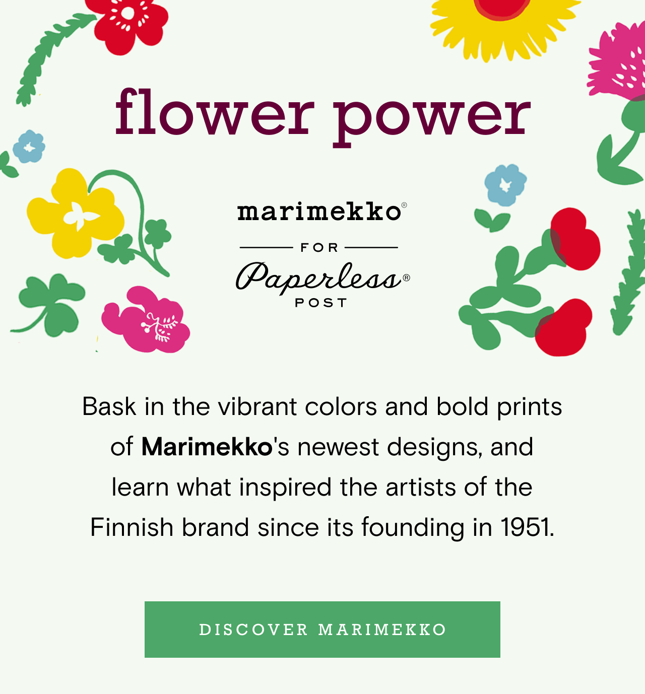 flower power. DISCOVER MARIMEKKO