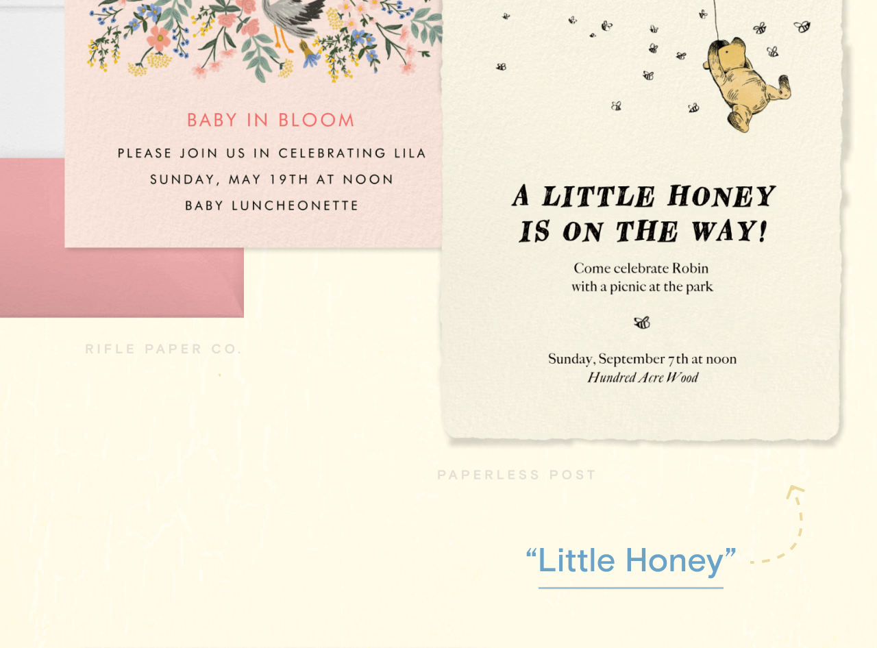 BABY IN BLOOM. A LITTLE HONEY IS ON THE WAY. Little Honey