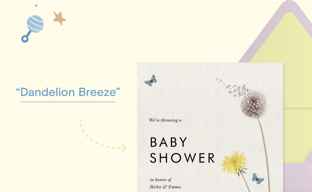 Dandelion Breeze. BABY SHOWER