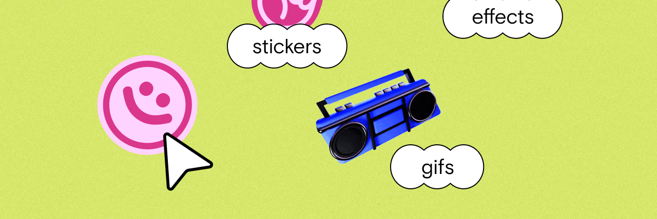 stickers. effects. gifs