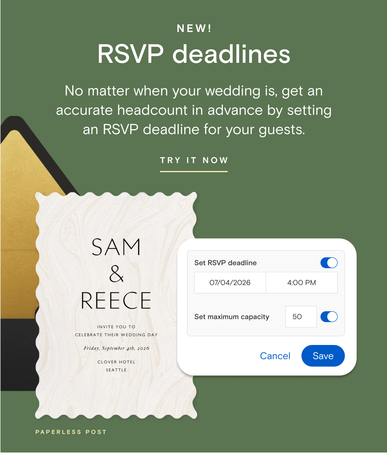 NEW!. RVSP deadline. TRY IT NOW