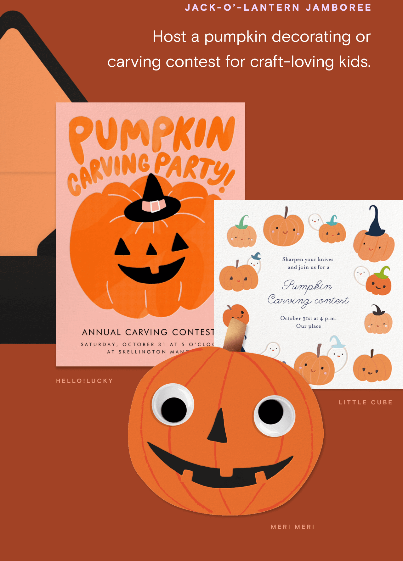 JACK-O'-LANTERN JAMBOREE. PUMPKIN CARVING PARTY