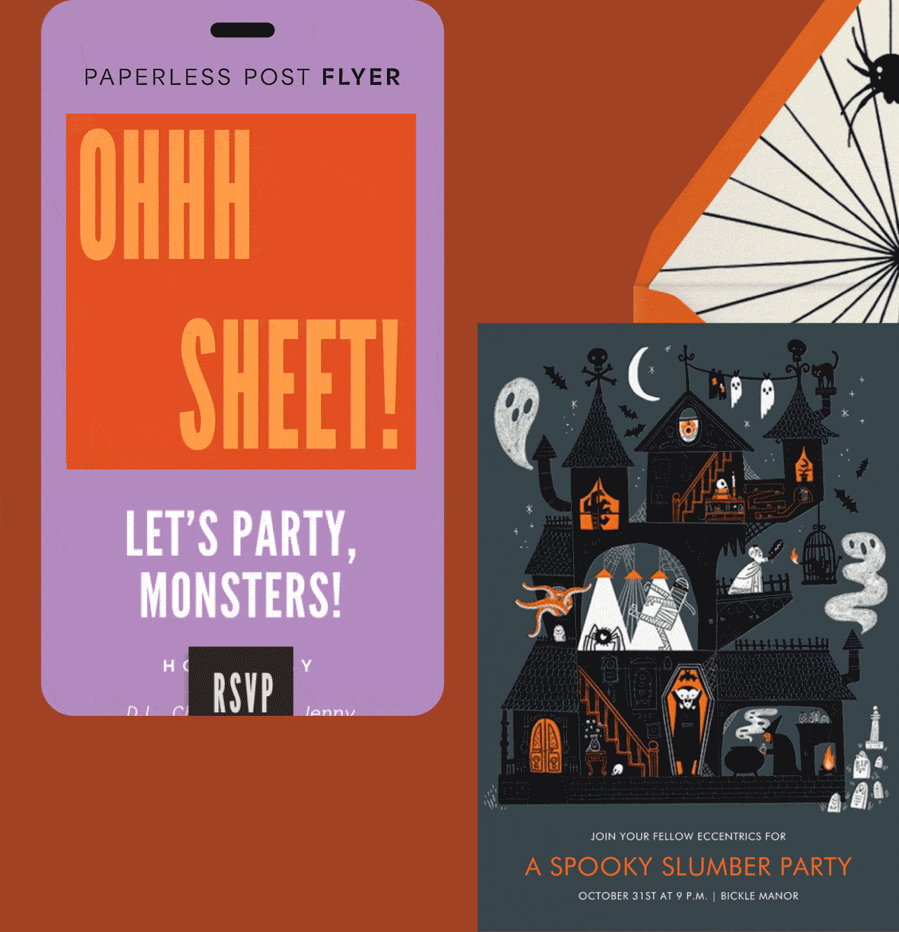 OHHH SHEET. LETS PARTY,MONSTERS. RSVP. A SPOOKY SLUMBER PARTY