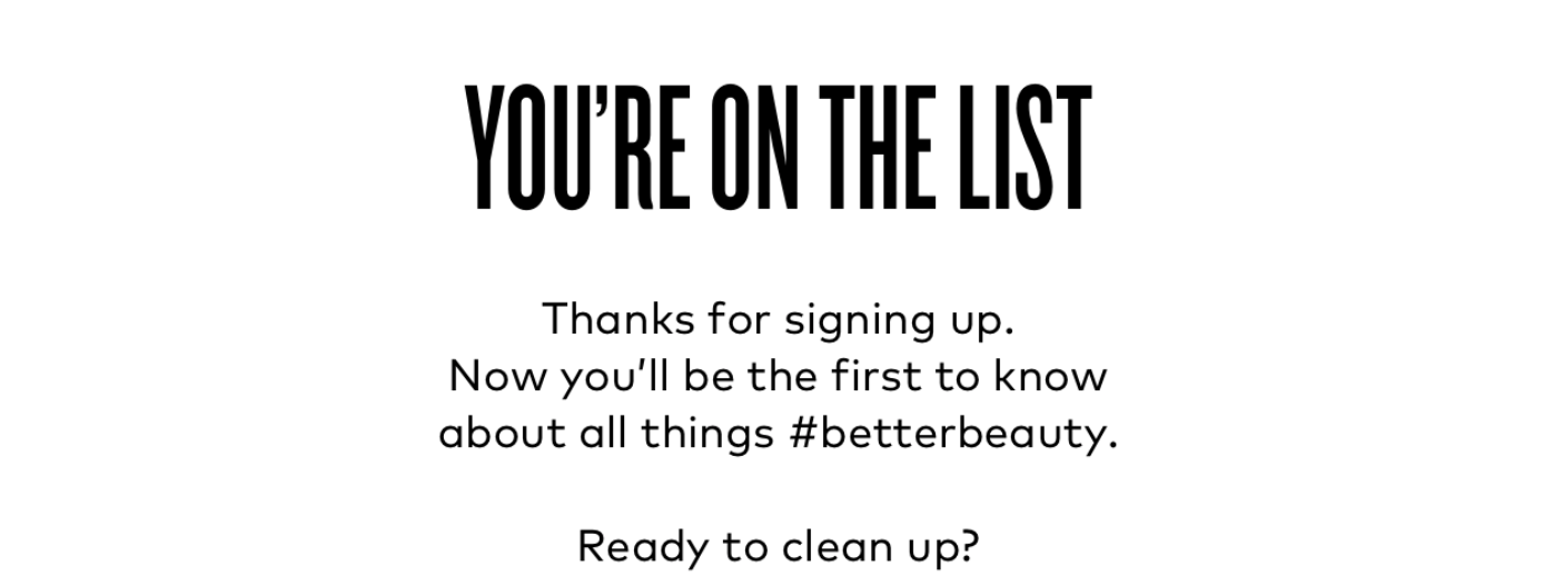 YOU'RE ON THE LIST