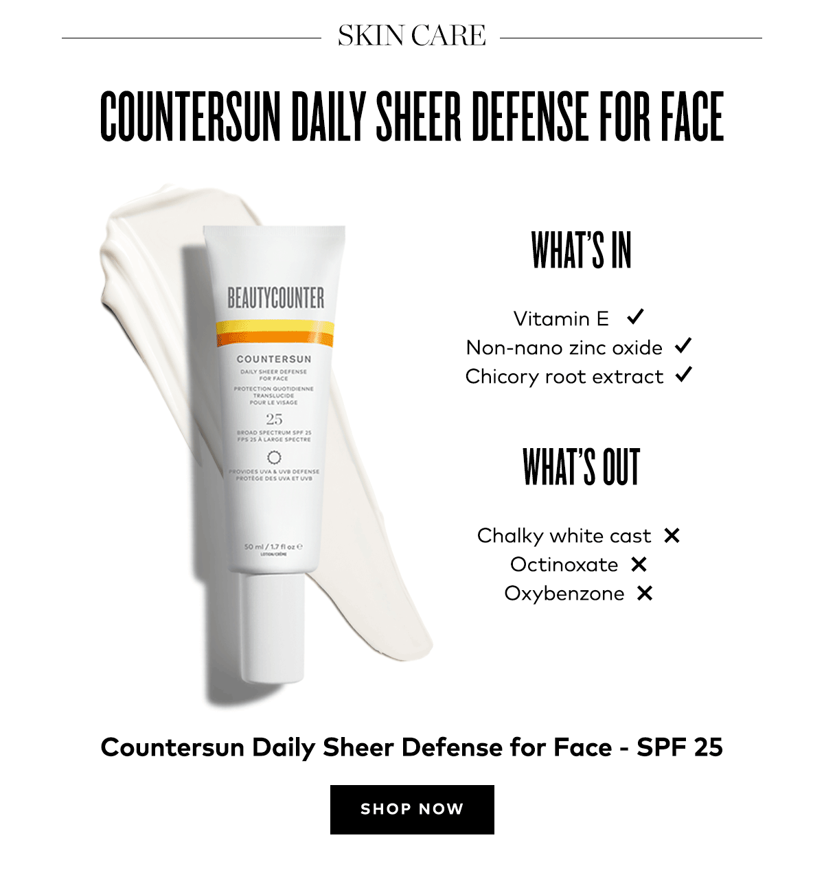 COUNTERSUN DAILY SHEER DEFENSE FOR FACE